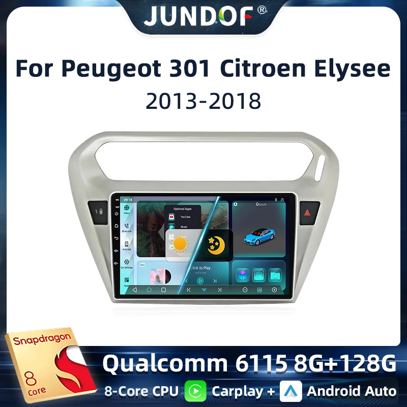 

Android 13 For Peugeot 301 per Citroen C-Elysee CElysee 2013 - 2018 Car Multimedia Player Car GPS Navigation Touch Screen 2din