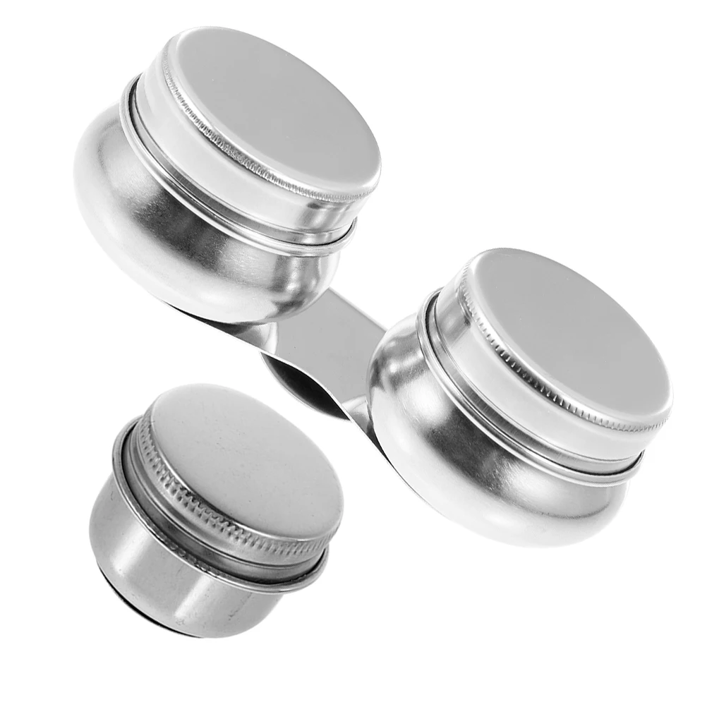 

2 Oil Painting Cups Kids Supplies Children Mixing Paintbrush Tool Stainless Steel Palette Dual Cups Brush Washer Pot Outdoor