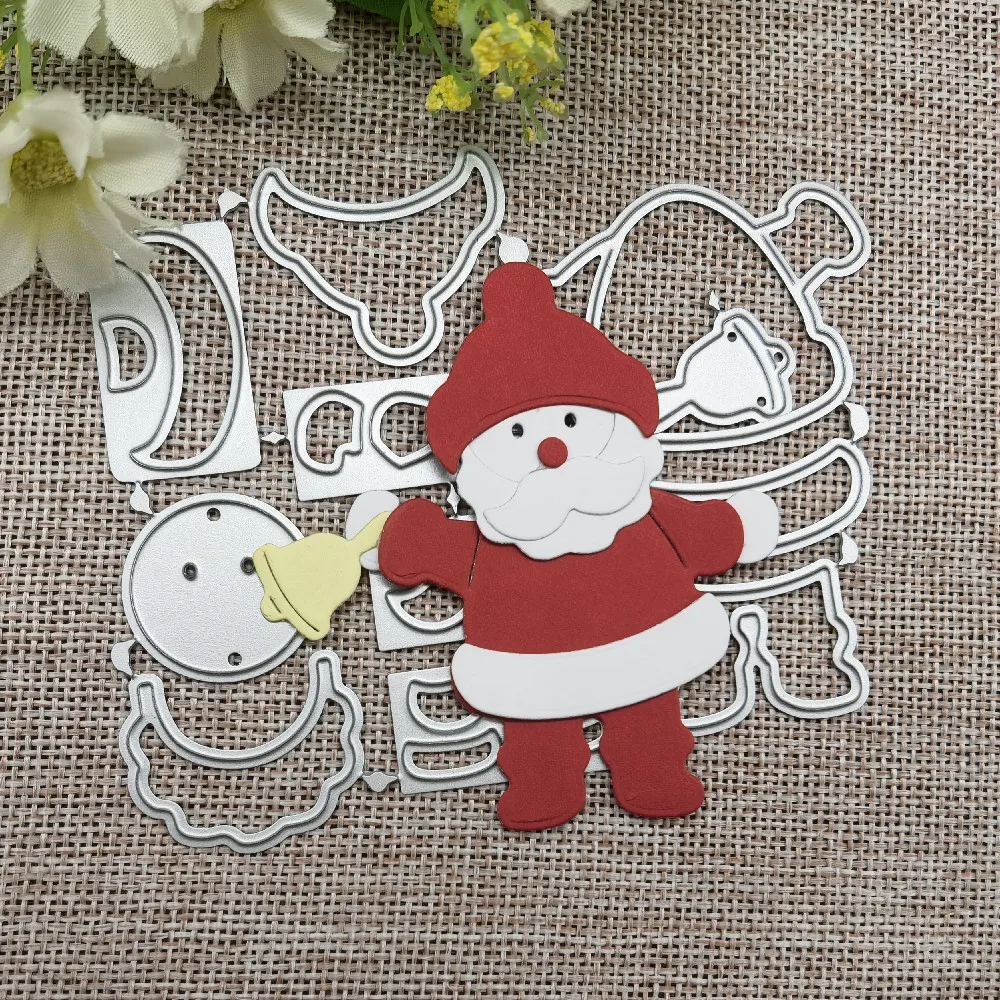 Christmas Grandpa Character Cards Dies Metal Cutting Dies Stencils For DIY Scrapbooking Decorative Embossing Handcraft Template