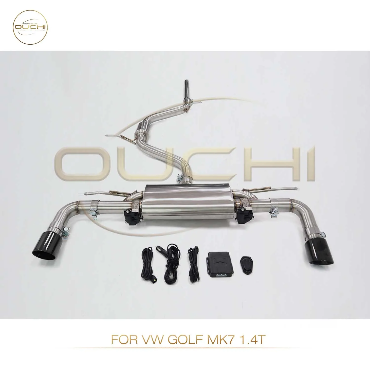 High Performance for VW golf MK7 1.4T OUCHI exhaust system stainless steel With valve tips