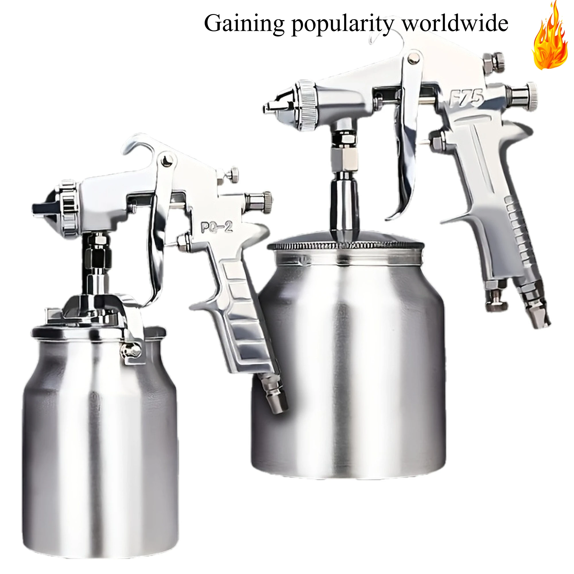 

Пневматический пистолет-распылитель PQ-2 — насадка 2,0 мм с бутылкой 1000 мл для покраски автомобилей/мебели, профессиональная отделка