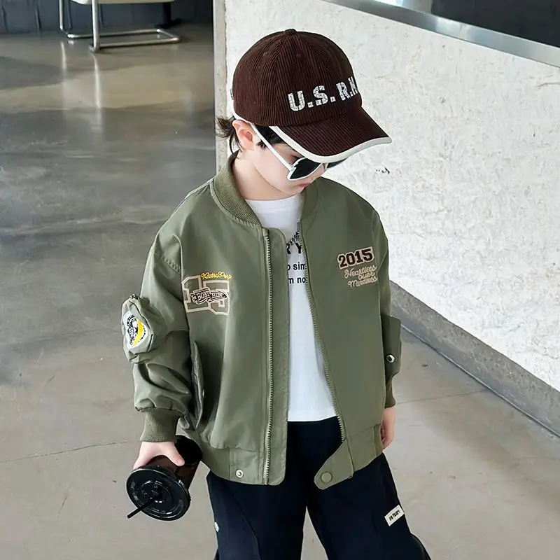 Stylish Autumn Baseball Jacket for Toddler Boys Spring Autumn Kids' Baseball Uniform Cool Cute Design