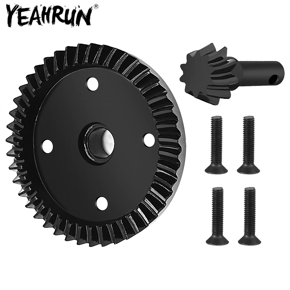 

YEAHRUN Steel Front Rear Transmission Differential Gears 10T 43T Diff Gear for Sledge 4WD 1/8 RC Crawler Car Upgrade Parts