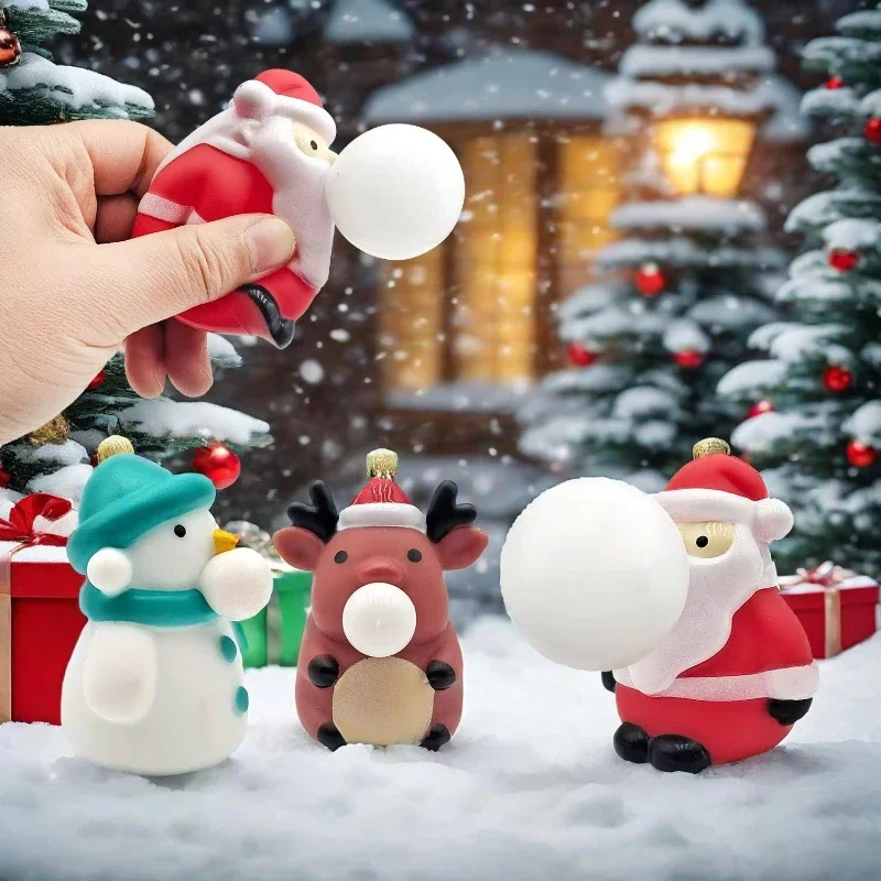 New Halloween Bubble Blowing and Pinching Fun Pig Ventilating and Relieving Stress Bubble Blowing Toy Christmas Doll Gift