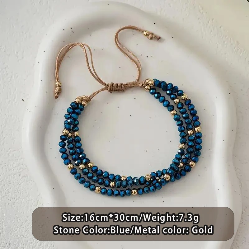 Hot Selling Bohemian Multi-layered Drawstring Bracelets With Simple Design Beads Accessories Trendy Jewelry For Womens in 2025