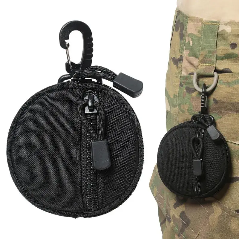 Change Wallet Round Coin Holder Coin Wallet Earphone Pack Key Case Waist Bag For Hiking Climbing Cycling Shopping