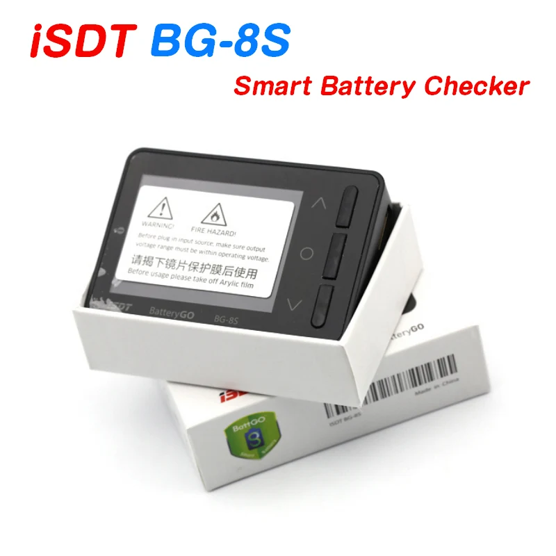 isdt-battgo-bg-8s-comprobador-de-bateria-inteligente-balanceador-receptor-probador-de-senal-24-ips-lcd-soporte-usb-carga-rapida-multilingue