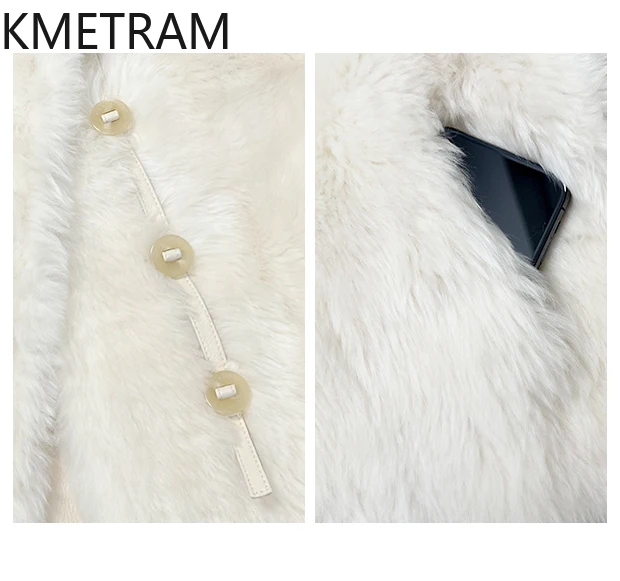 Natural Merino Wool Sheepskin Double Faced Fur Jacket Women Fashion Milky White Real Fur Coat Winter Woman Clothing 2025 abrigos