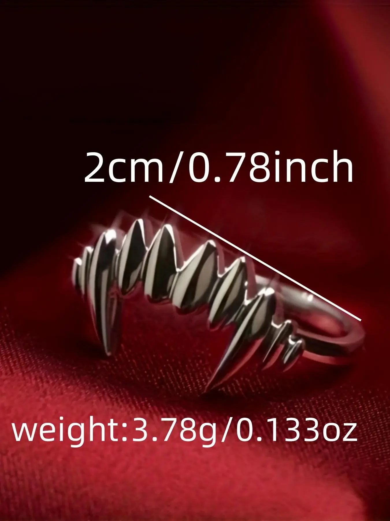Fashionable Punk-inspired Vampire Adjustable Opening Ring Set, Suitable for Parties, Music Festivals and Daily Wear. High-end and Durable Men's Jewelry Ring, Punk Style Ring, Adjustable Rings