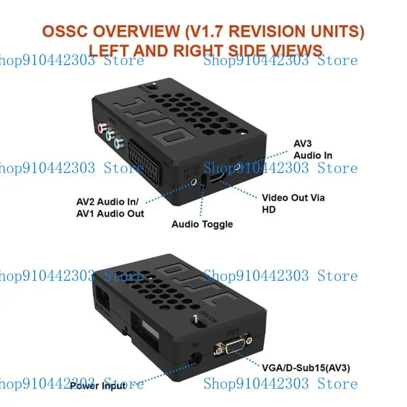 L4MD HDMI-kompatibler Konverter Open Source Scan-Adapter für Commodore Amiga CD32