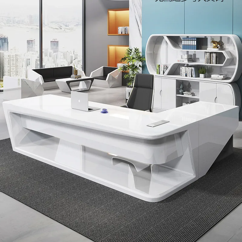 Multifunctional Luxury Office Desk Decoration Computer Organizers Large Office Desk Modern Crafts Meuble Bureau Home Furniture