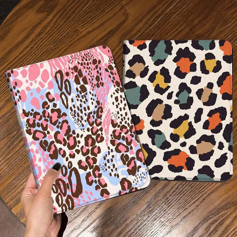 

Cartoon Leopard Pink Pattern Gift Tablet Case For Samsung Galaxy Tab S7 S8 S9 S10 FE Lite
