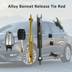 Alloy Bonnet Engine Cover Hood Lock Front Grille Connecting Tie Rod Cylinder Key For Ford Focus 2 MK2 C-MAX 2003 accessories