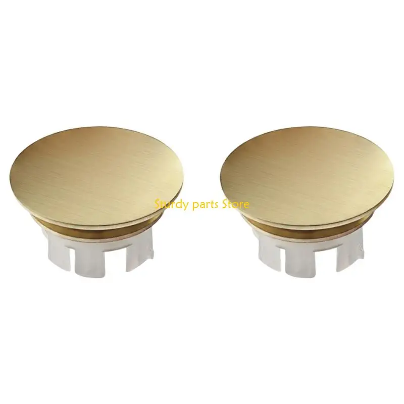 

97QC 2Pcs Wash Basin Double Layer Round Overflow Plug Bath Sink Anti Overflow Rings Drain Hole Cover Easy to Install