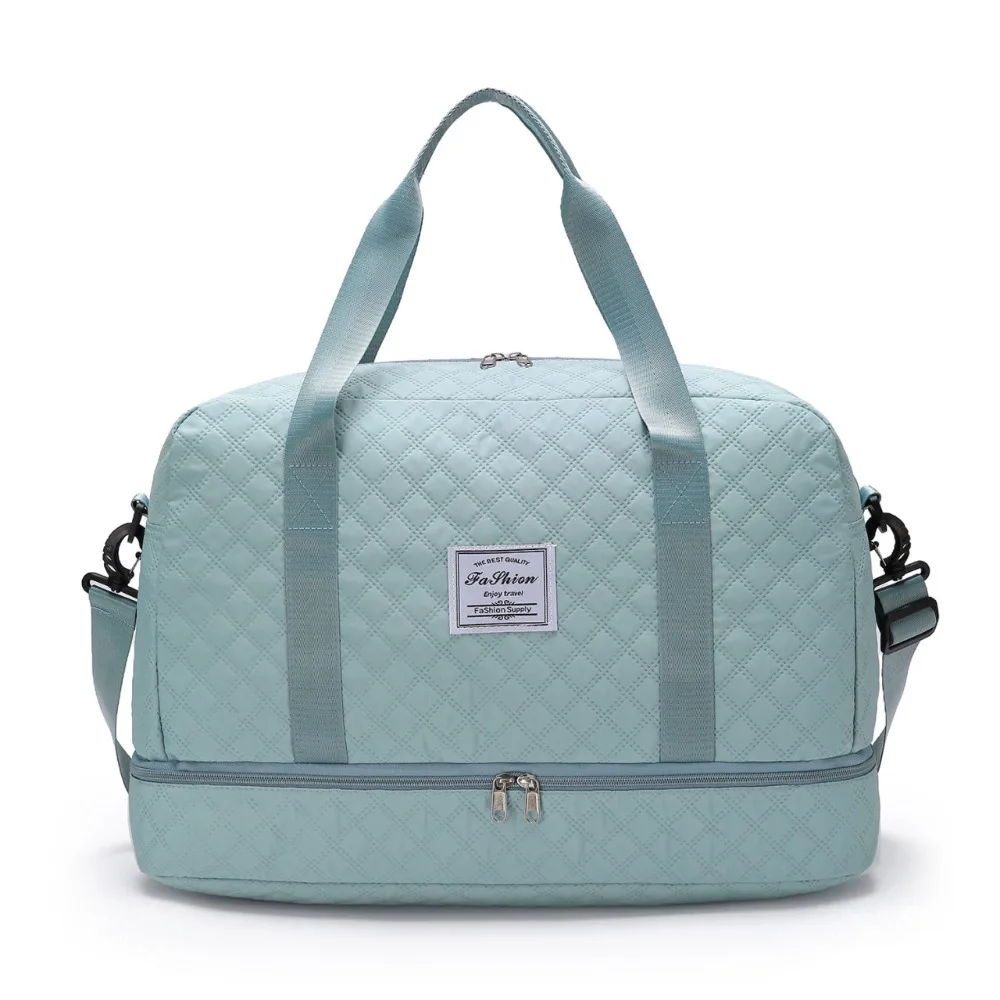 

Oxford Carry On Travel Bag Large Capacity Foldable Sports Fitness Bags Waterproof Wet Dry Separation Storage Handbag Business