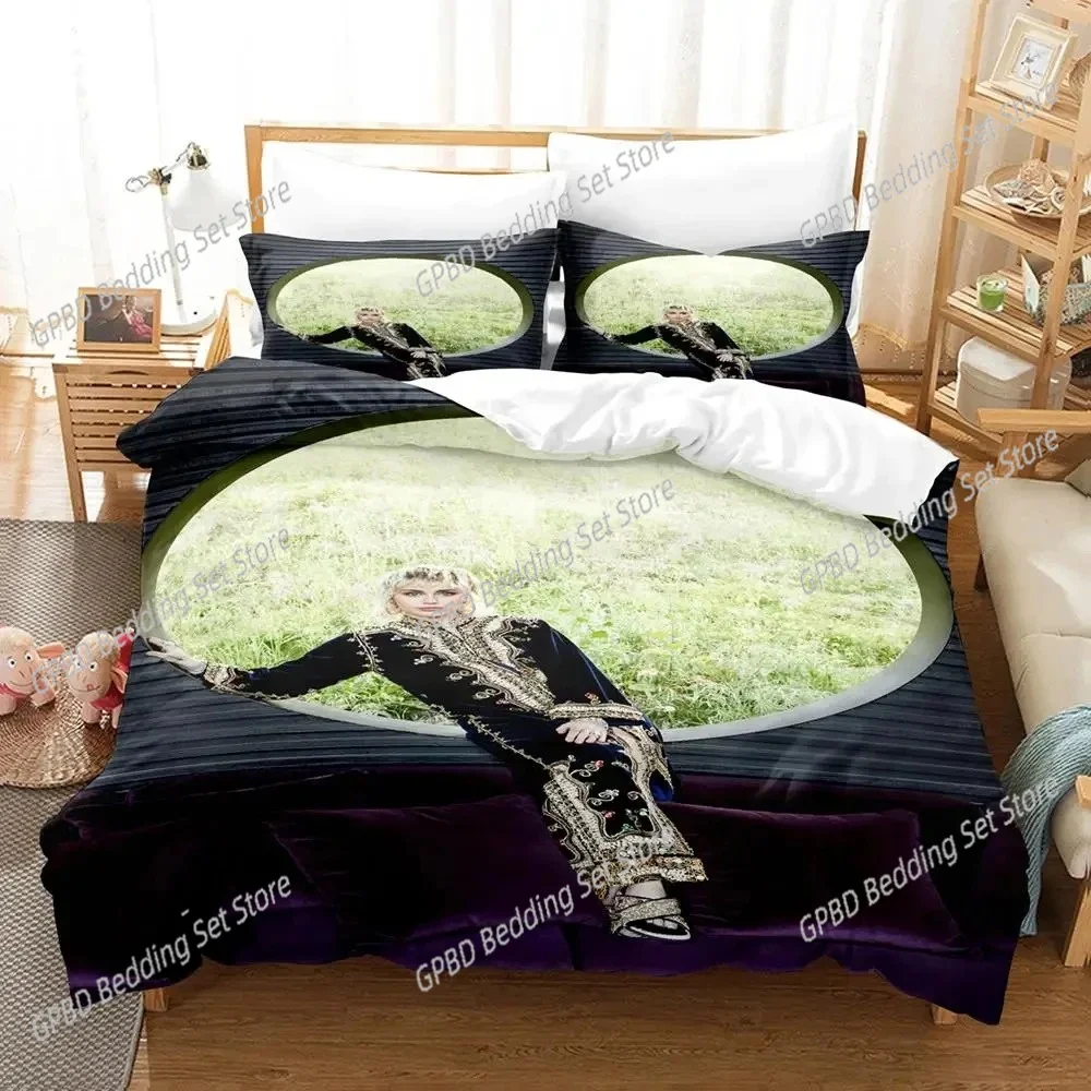 

Singer Miley Cyrus Comfortable Duvet Quilt Cover Pillowcase Bedding Set Children Bedroom Decoration Home Textile