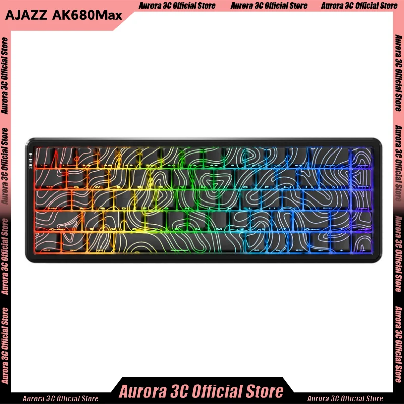 

Ajazz Ak680max клавиатура с магнитным переключателем, проводная клавиатура, 68 клавиш, индивидуальный офис, 8k, возврат, киберспортивная игра, механическая клавиатура, подарки