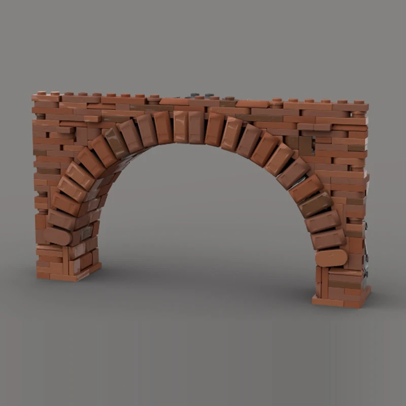 City Street View Model MOC Building Bricks Semicircular Stone Archway Modular Technology Gift Holiday Assemble Children Toy Suit