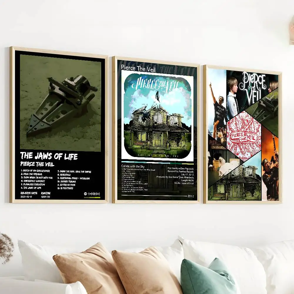 P-Pierce The V-Veil Collide With The Sky Poster Gallery Prints Self Adhesive Home Decor Decoration Wall Decals Living Room