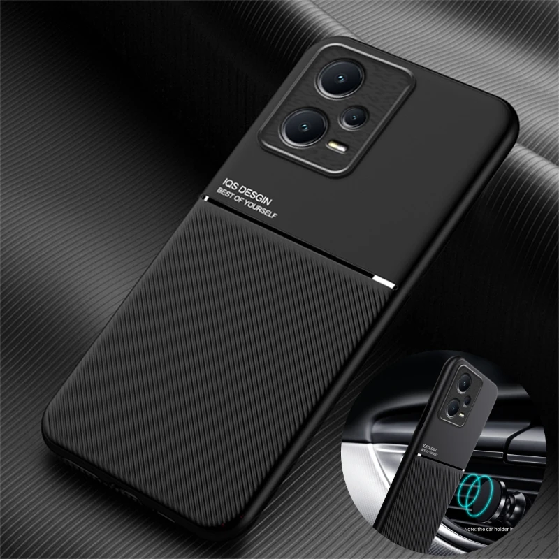 For Xiaomi Redmi Note 12 5G Case Leather Car Magnetic Stand Plates Phone Case For Redmi Note 12 Pro + Plus Note12 Pro Back Cover