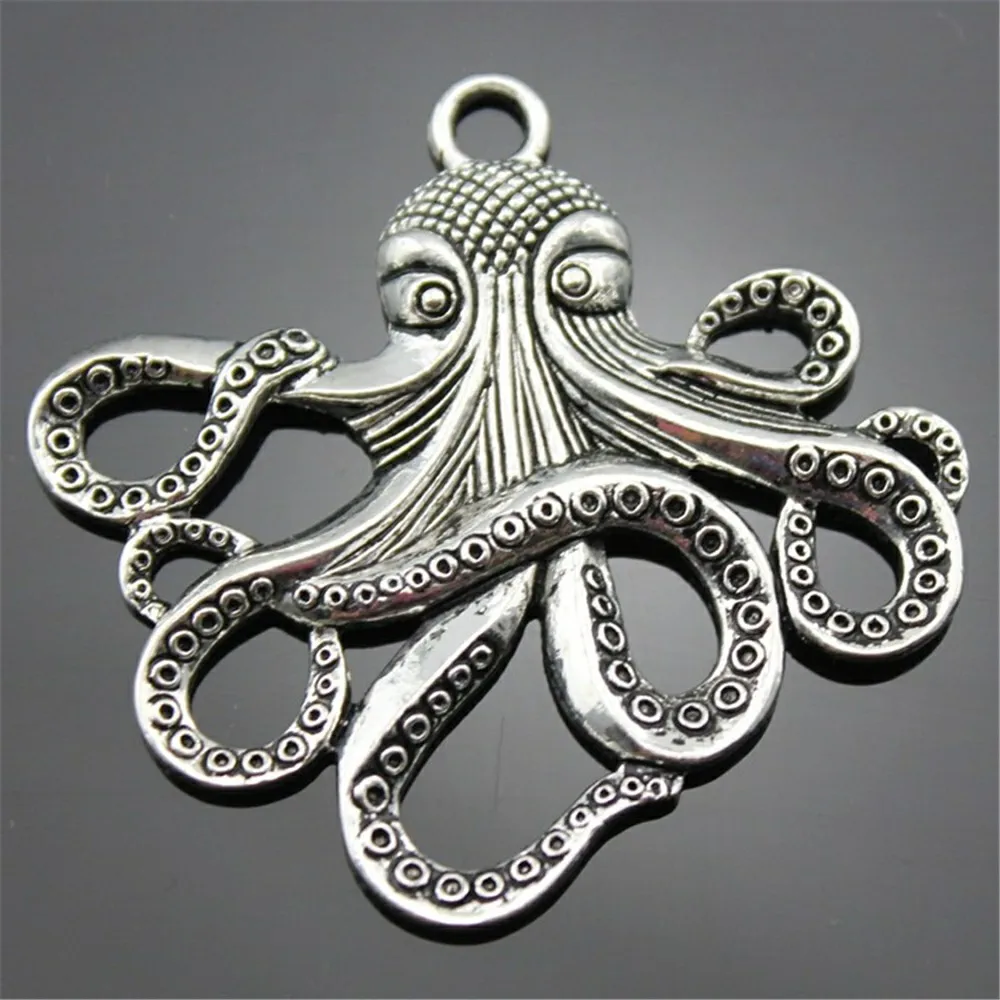 2pcs 59x57mm 2 Colors Big Octopus Pendants Large Octopus Pendants Octopus Charm