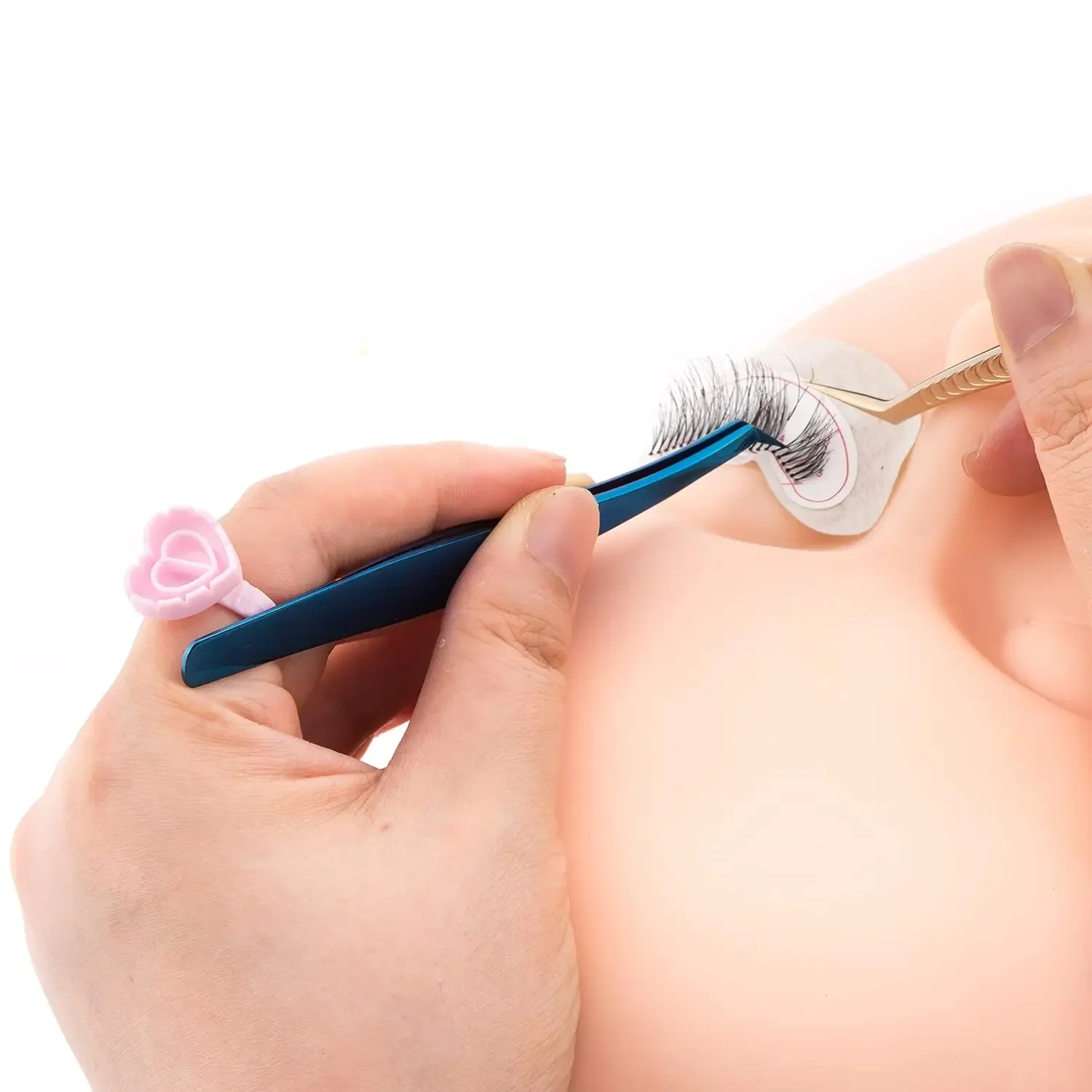 100 pièces Volume colle anneau tasse pour cils ventilateur tatouage Pigment support conteneur porte-colle fleur tasses Extension de cils fournisseur