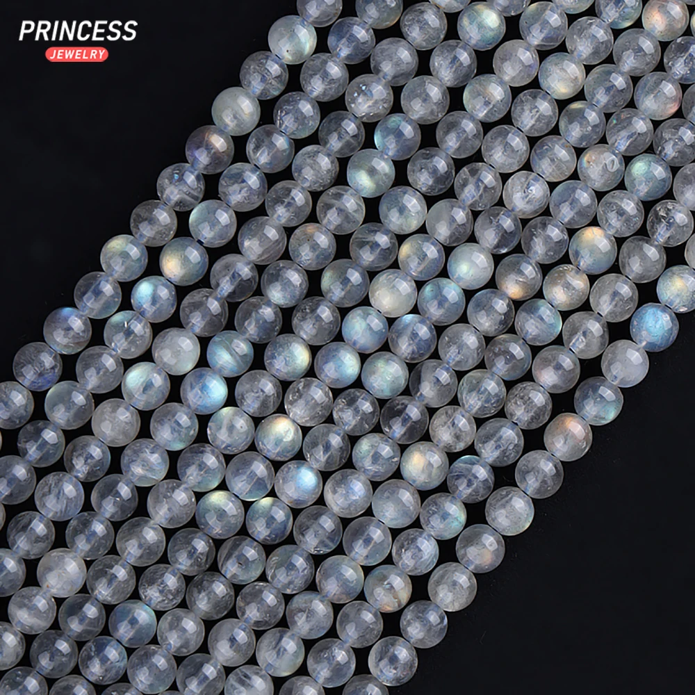 A++ Natural Madagascar Labradorite 4/6/7mm Loose Gemstone Beads for Jewelry Making Charms Bracelet WholesaleDIY Accessories