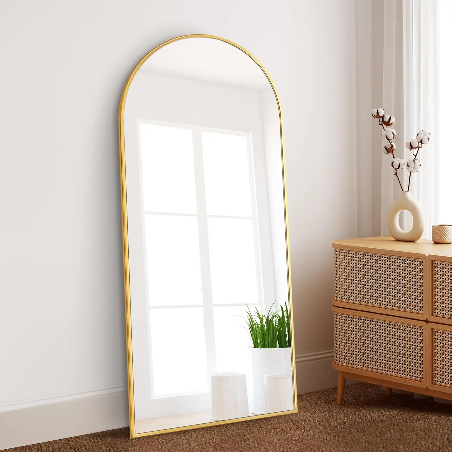 

Arch Full Length Mirror Modern Design Standing Floor Mirror Full Body Mirror for Living Room Bedroom