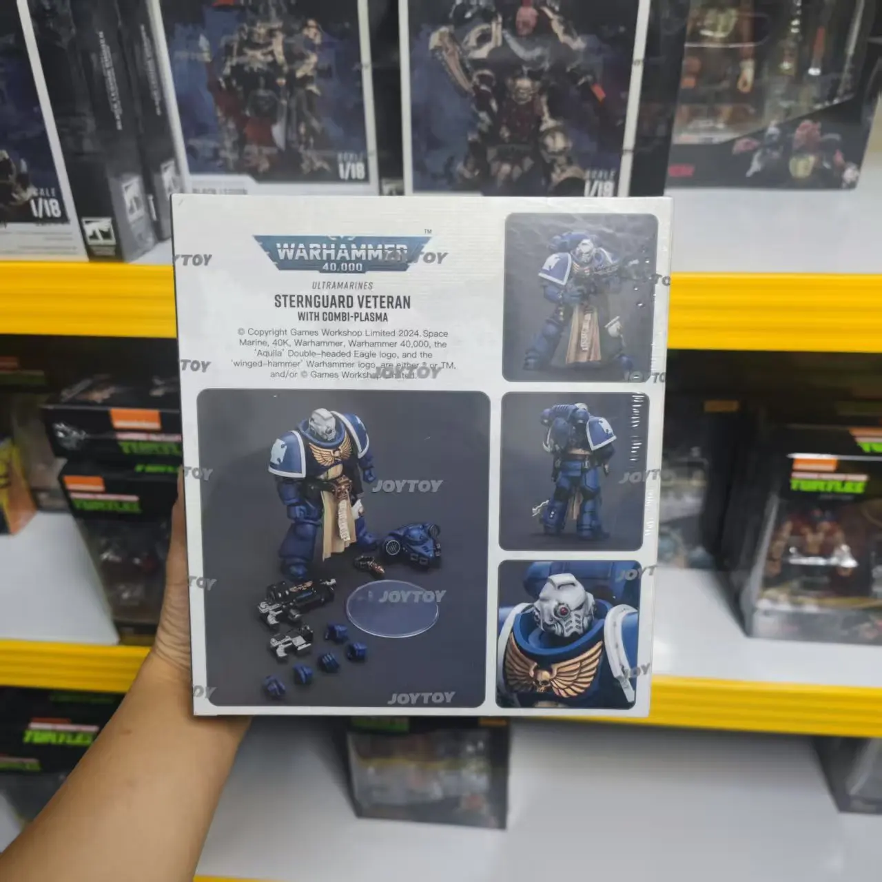 

【JOYTOY】Warhammer 40K Ultramarines Sternguard Veteran with Combi-plasma 1/18 Action Figure Model