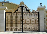 Castle Gates And Fences, Electric Wrought Iron Gates, European Manor Gates 4