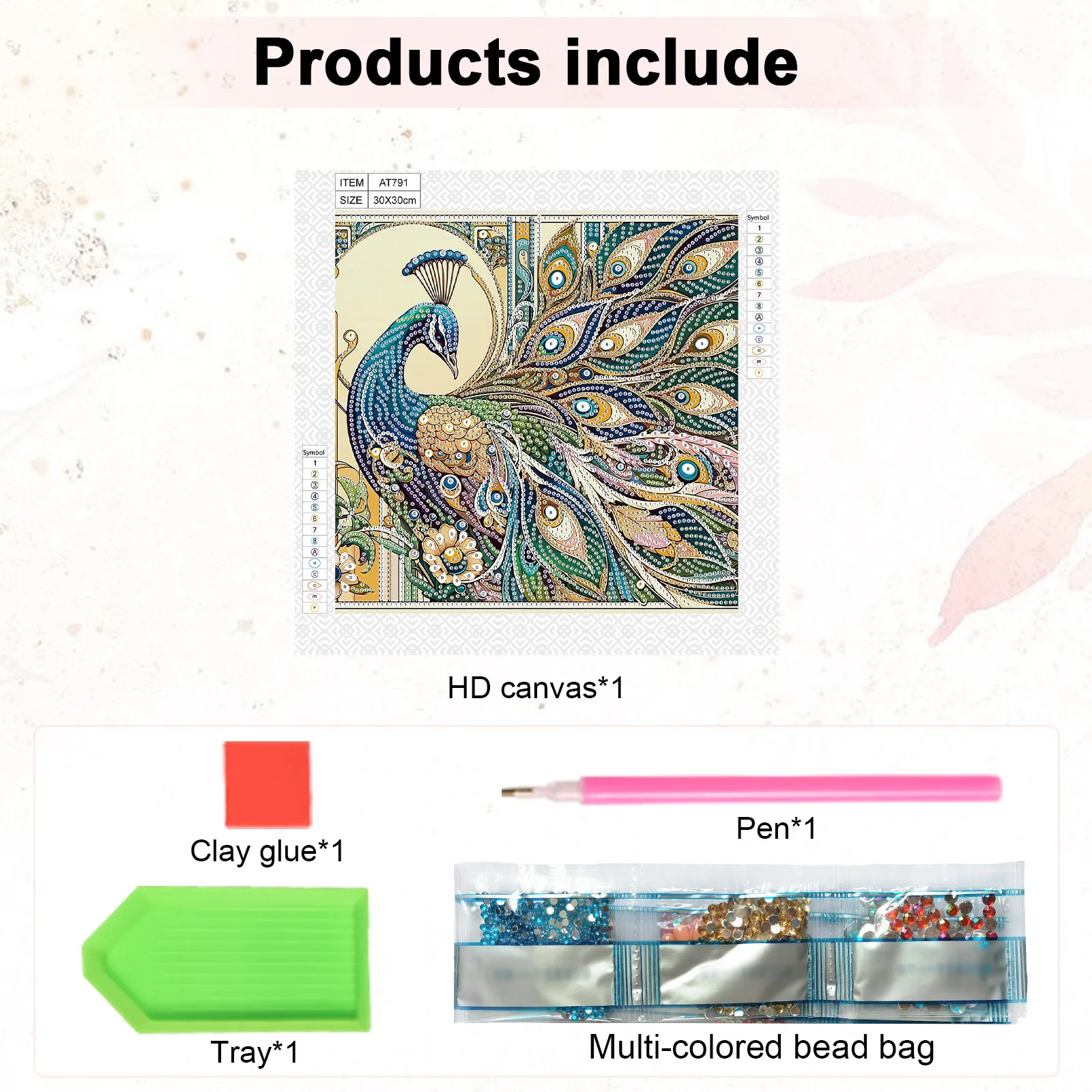 Special Shape Diamond Art Kits for Beginners and Adults,DIY peacock Diamond Art Painting Kits for Home Wall Decoration Gifts