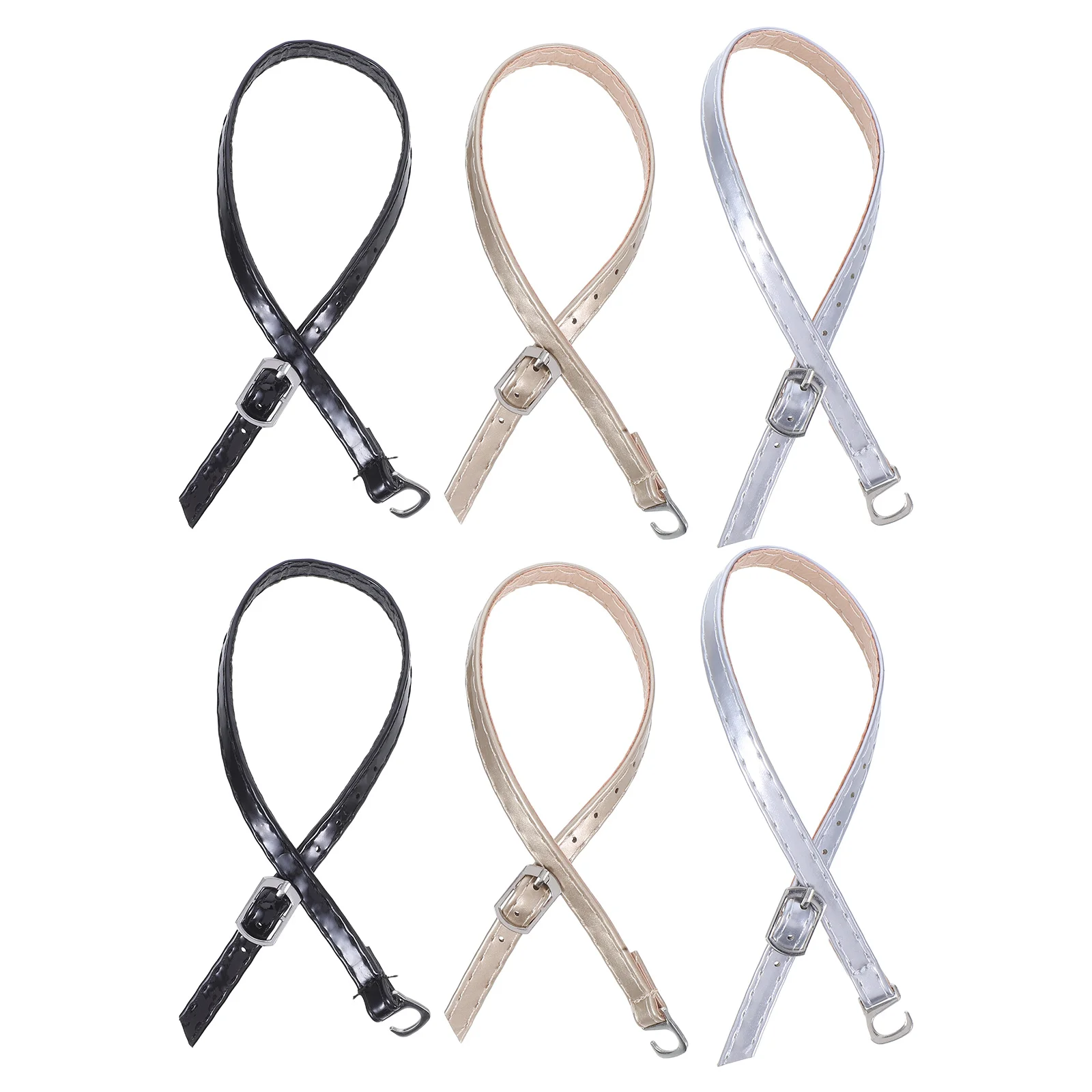 สายรัดรองเท้า 3 คู่ แบบปรับได้ หัวเข็มขัด สายรัดข้อเท้าเทียม กันลื่น ถอดเปลี่ยนได้ สำหรับรองเท้าส้นสูง