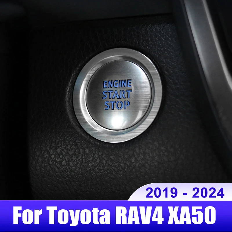 

For Toyota RAV4 2019 2020 2021 2022 2023 2024 RAV 4 XA50 Hybrid Car Start Stop Engine Ignition Push Button Cover Accessories