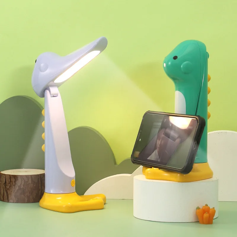 Little Dinosaur Charging Student Reading Light LED Desktop Rechargeable Night Light Mobile Stand Portable Night Light