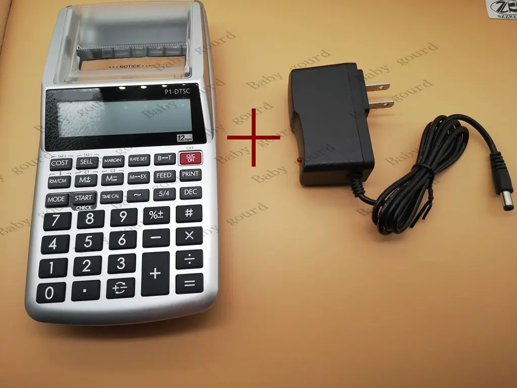 With charger New original P1-DTSC ink wheel monochrome printing calculator,portable computer printer P1 DTSC calculator printer