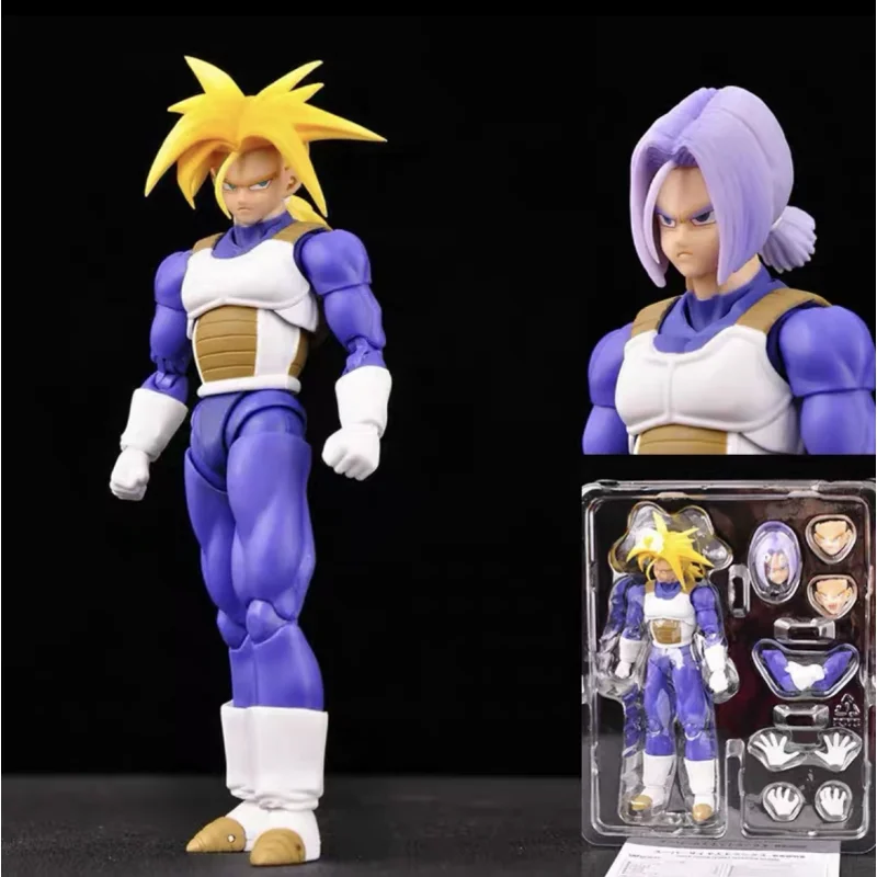 Dragon Ball Shf Trunks Figure Movable Joints Action Figurines Doll Long Hair Model Statue Toy Super Saiyan SH Figuarts Toy Gift