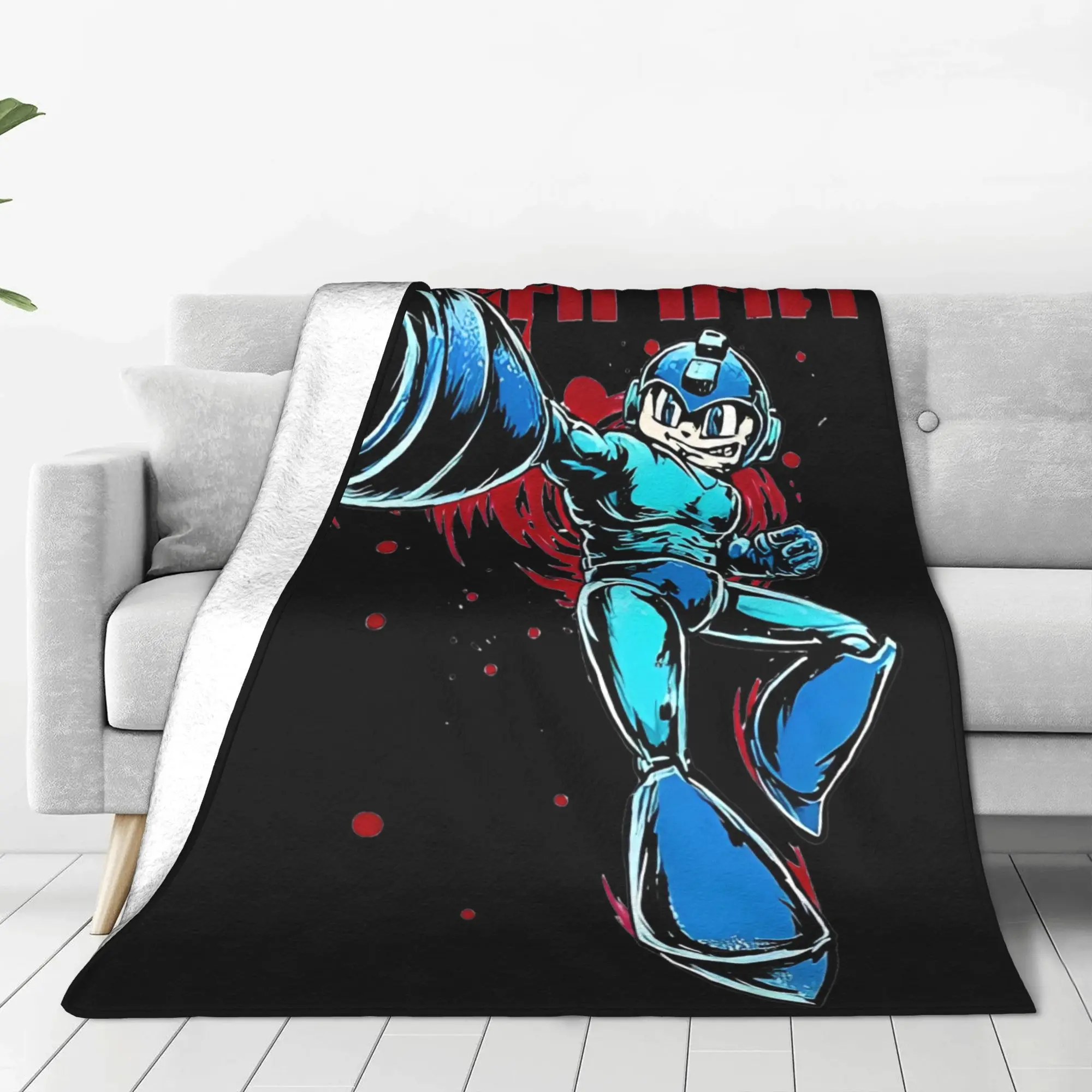 Megaman X    Rockman Gaming Fuzzy Blankets  Custom Throw Blanket for Home 200x150cm Quilt