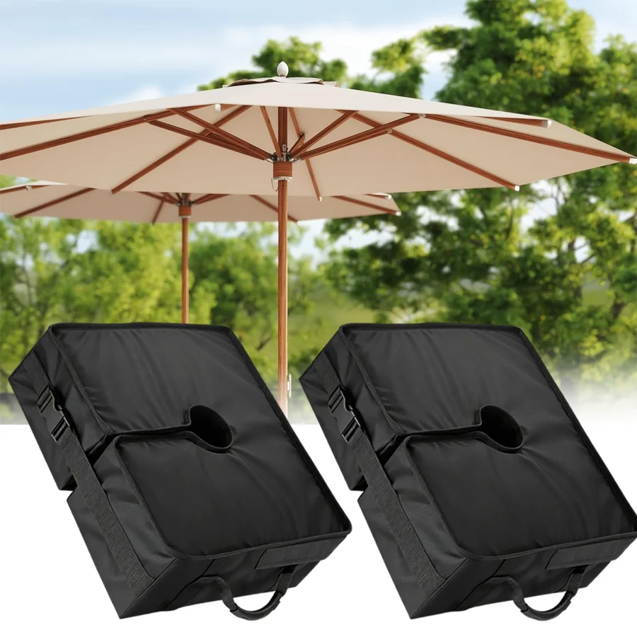 1pc Square Umbrella Base Weight Sand Bag, Weather Resistant Fillable Sand Pouch for Parasol Pole Portable Stabilizer Sandbag XJM