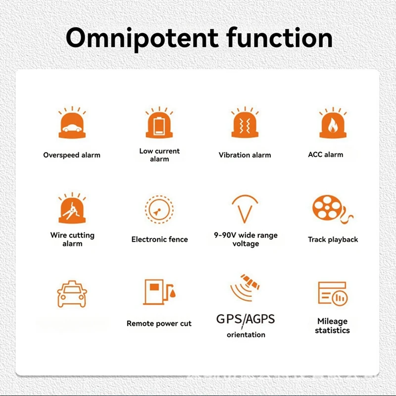 جهاز تعقب قطع GPS ، إنذار ACC ، بطارية مدمجة لتحديد المواقع السريع مع تتابع للسيارات والمركبات الكهربائية