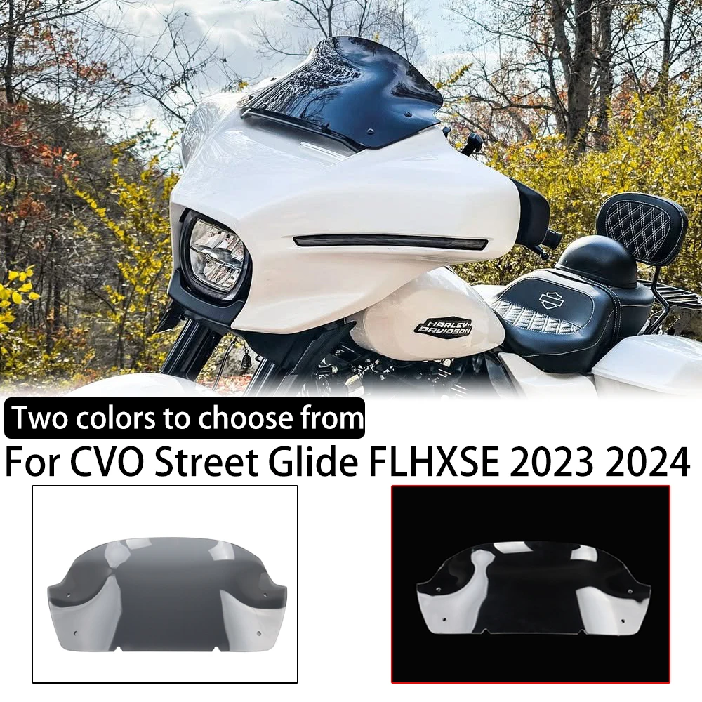 

NEW Motorcycle Accessories 9" Windshield Wind Deflector Smoky Windscreen For Harley CVO Street GlideFLHXSE 2023 2024