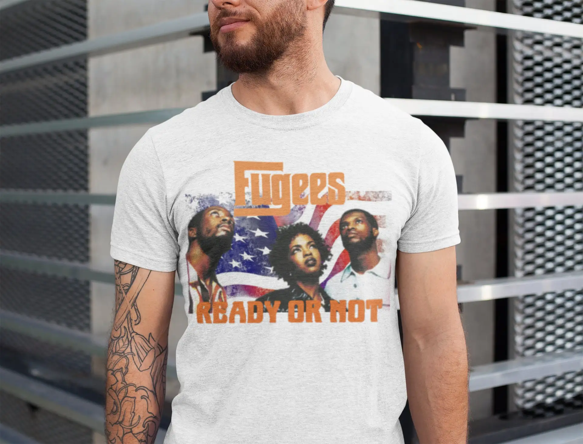 تي شيرت Fugees جاهز أو غير أبيض #1