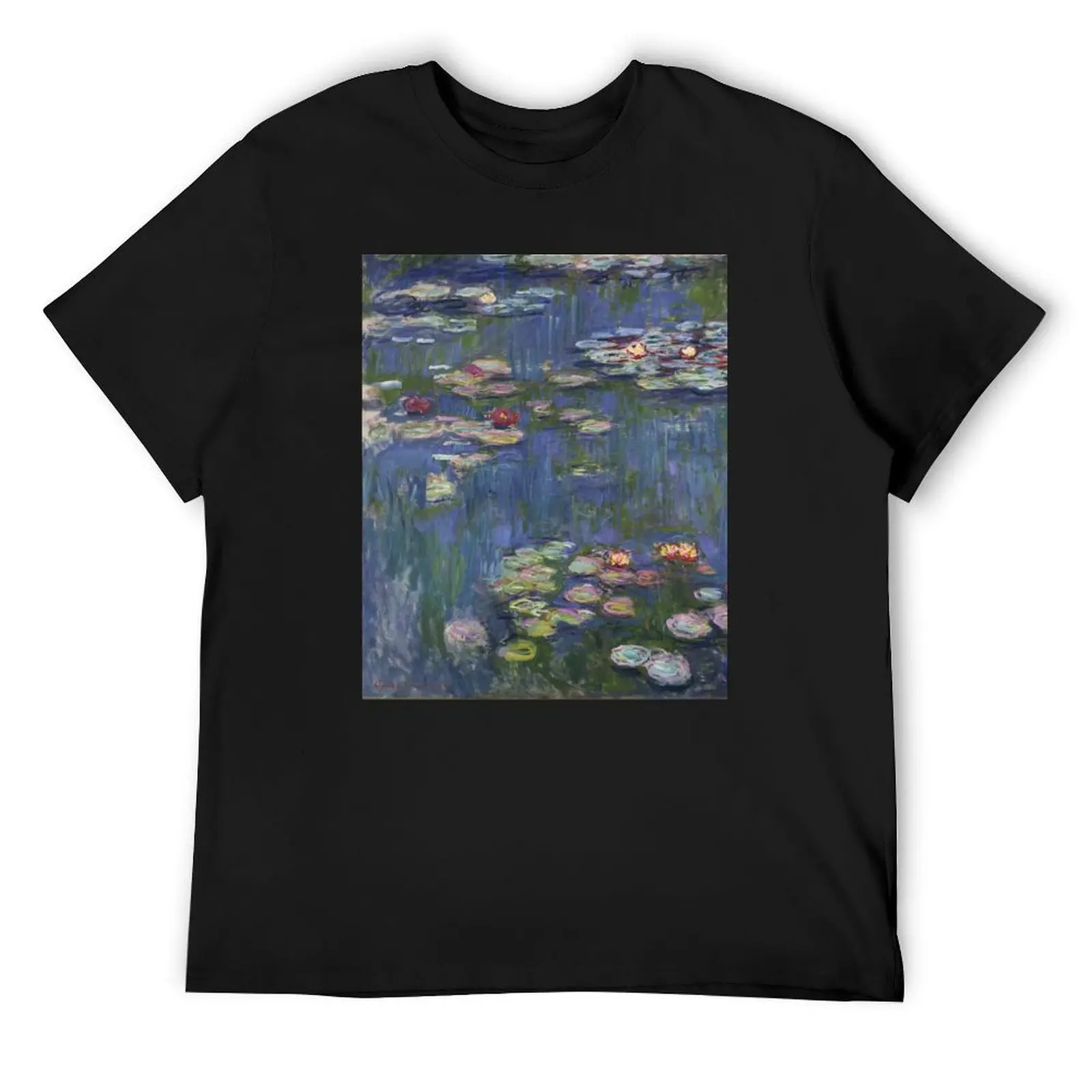 

Water Lilies - Claude Monet T-Shirt plus sizes designer shirts blacks t shirt men 100℅ cotton