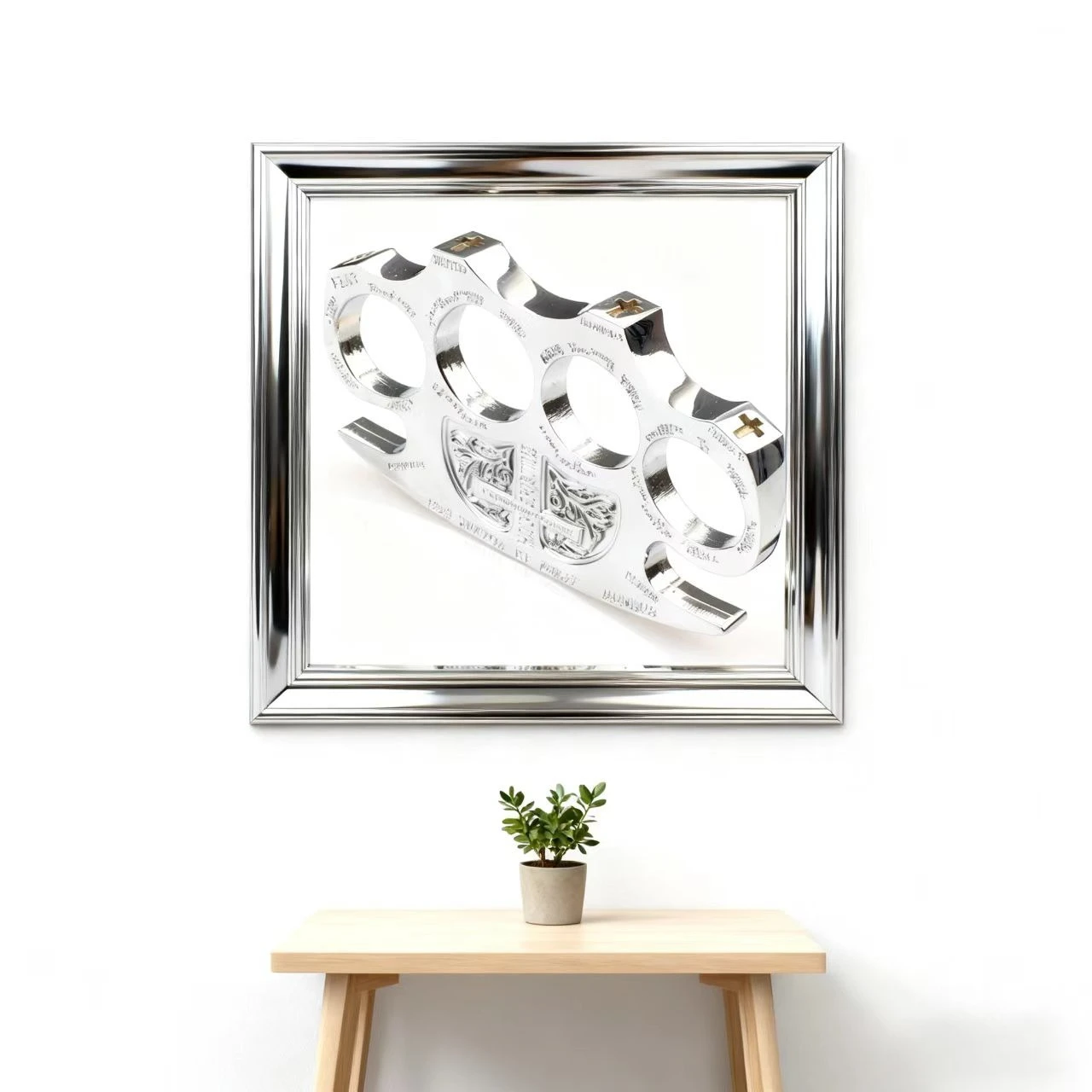 

Engraved Four-finger Metal Knuckle Duster4 Fingers Ring Tiger Wall Art for Home, Garden, Garage, Man Cave, Cafe & Bar