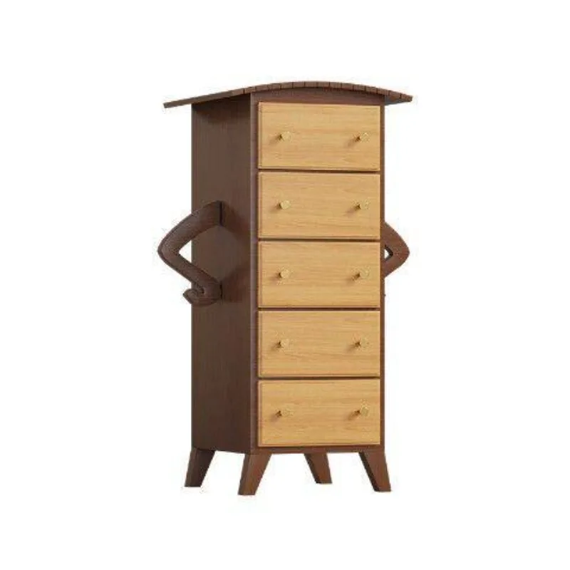 Solid wood chest of drawers, medieval side cabinets, fork waist robot entrance locker