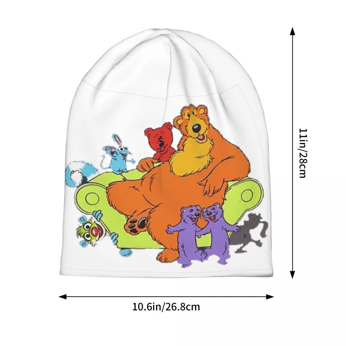 Family Bear In The Big Blue House 90 Tutter Hats Warm Autumn Winter Outdoor Cap Knitted Bonnet Caps for Men Women Adult