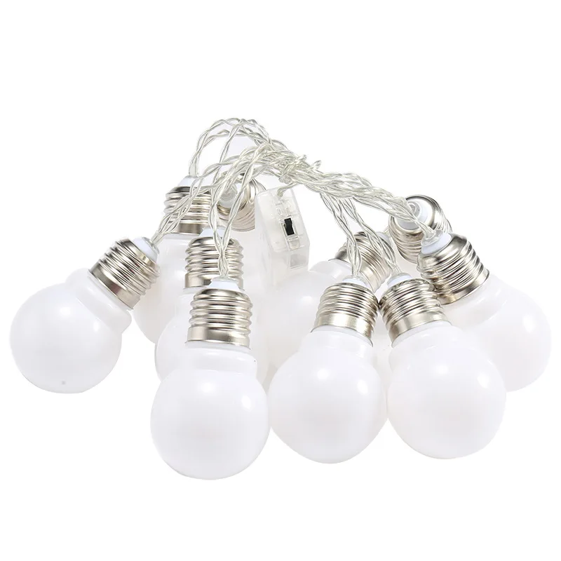 10 LED Lichterketten Fee G50 große Blase Ball Lampe Urlaub Beleuchtung Girlande Batterie USB Indoor für Weihnachten Hochzeit Dekoration