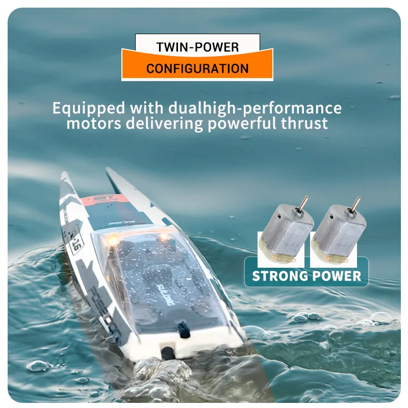 Remote Control Boat Wireless Electric 2.4G Poseidon Remote Control Speedboat High-speed Water Toy Model SL-8026A