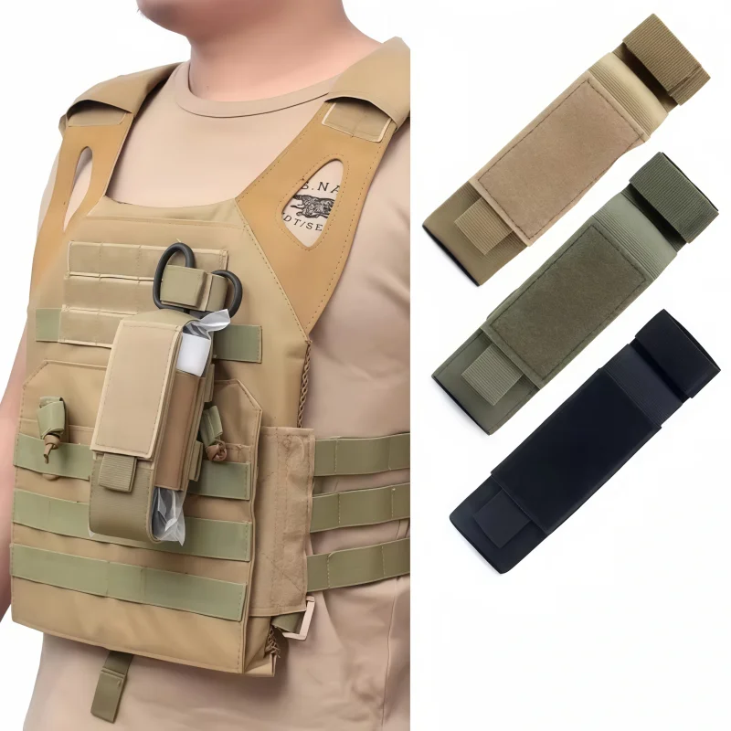Outdoor Hunting Knife Set - ชุดอุปกรณ์ฉุกเฉินสำหรับการล่าสัตว์กลางแจ้ง ประกอบด้วย ซองใส่สายรัดห้ามเลือดแบบยุทธวิธีสำหรับงานหนัก และซองใส่กรรไกรแพทย์ พร้อมที่เก็บมีด