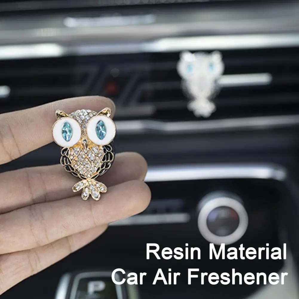 Silver Owl Car Accessory Long-lasting Freshness Sparkling Owl Car Aromatherapy for Eliminating Odors Resin for Vehicle for Cars