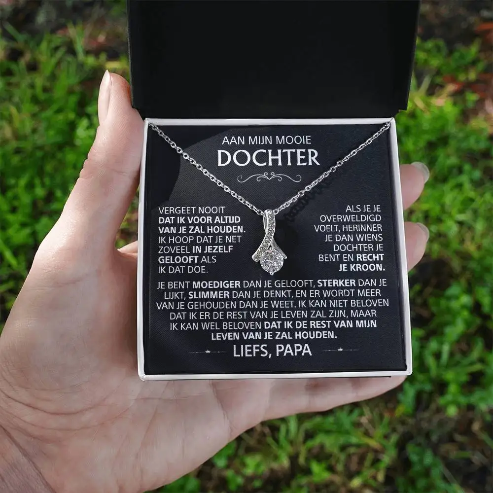 To My Daughter Gifts Necklace From Dad Father Girl Birthday Christmas Gift Women Alluring Beauty Jewelry 2026 New Dropshipping